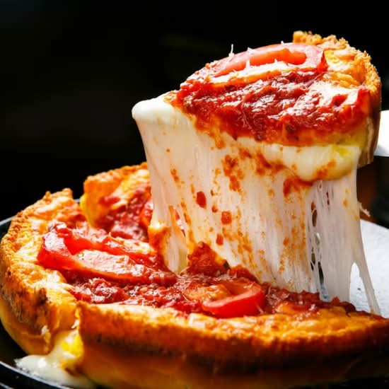 Medium , Ham, Pineapple, Deep Dish pizza