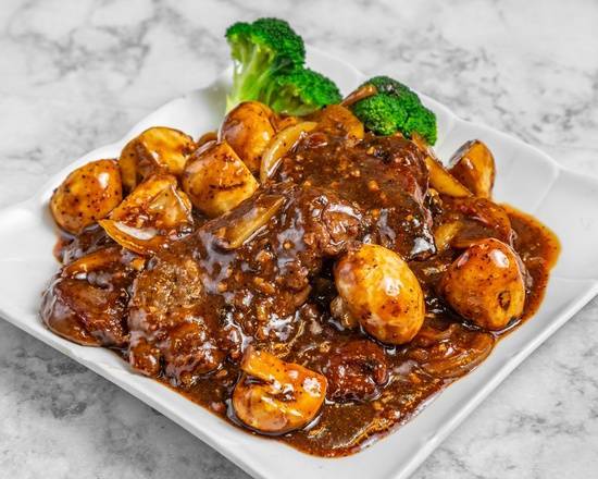 Beef Steak with Black Pepper Sauce