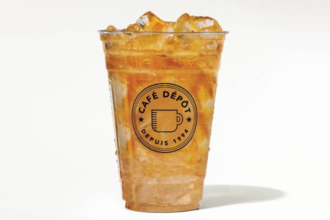 Thé glacé limonade à la pêche/Peach lemonade iced tea