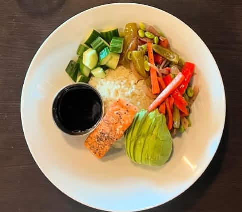 Asian Salmon Rice Bowl (GF)