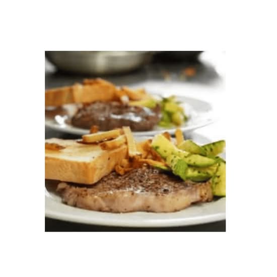 10 oz Aaa New York Strip Steak and Skewer Shrimp (5 pcs)
