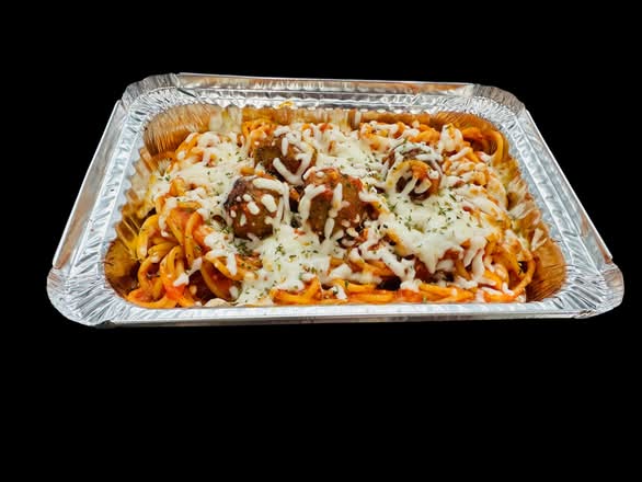 Baked Spaghetti W/ Meatballs