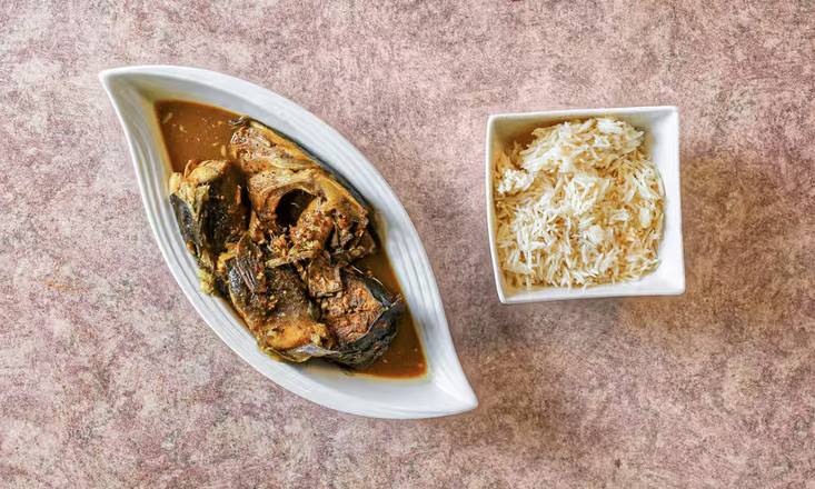 Catfish Pepper Soup/white rice