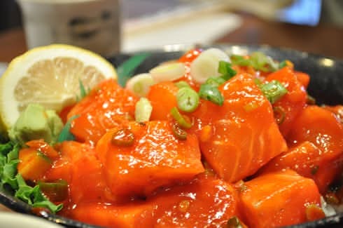 Spicy Salmon Sashimi