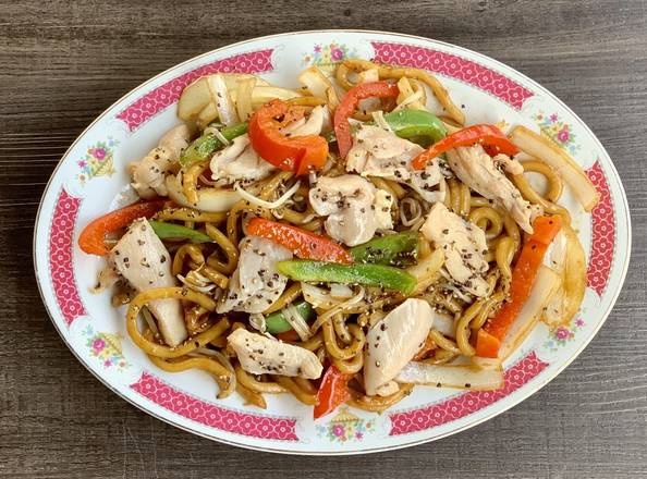 Black Pepper Chicken Udon