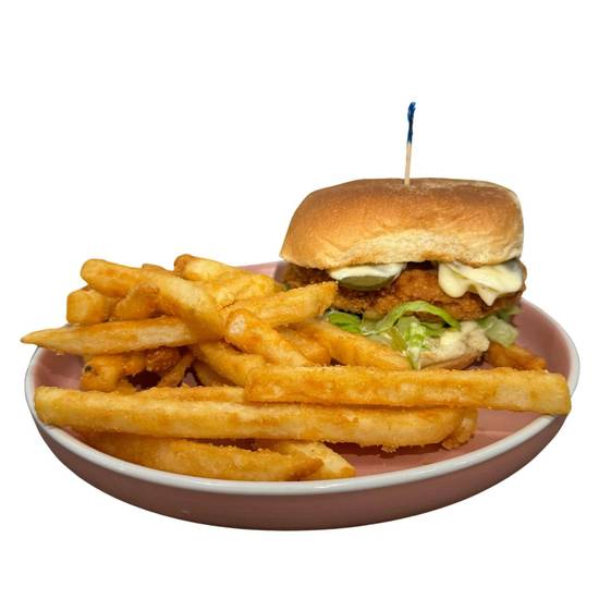 Chicken Burger with Fries -