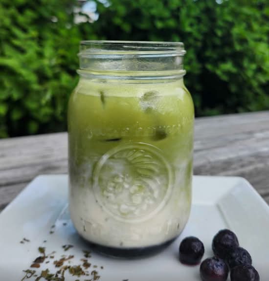 Blueberry Iced Matcha