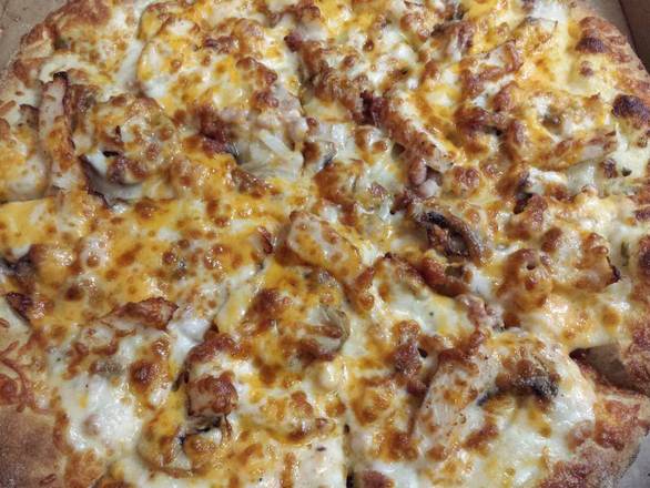 Chicken Bacon Alfredo Pizza