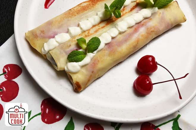 FROZEN Poppy Seeds and Sour Cherry Crepes (5pcs)