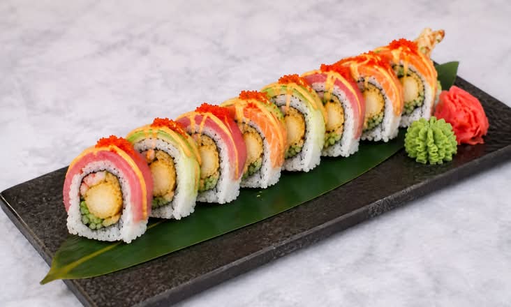 Rainbow Dragon  Roll (8)