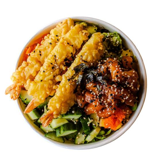 Chef. Saumon Mariné + Crevette Tempura