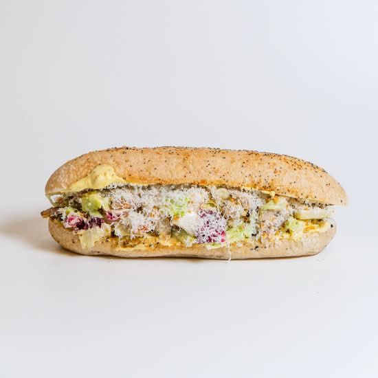Chopped Chicken Caesar Salad Sandwich