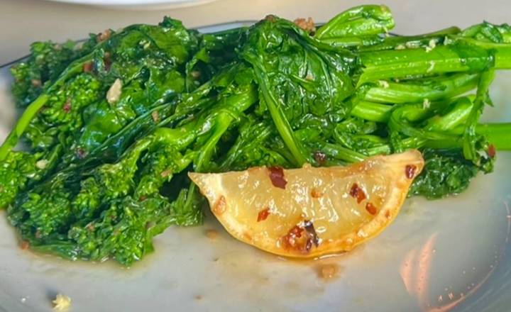 Sautéed Rapini in Spicy Garlic Extra Virgin Olive Oil
