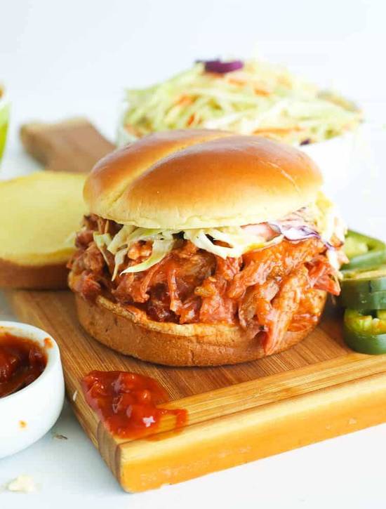Pulled Pork  sandwich+fries+pop