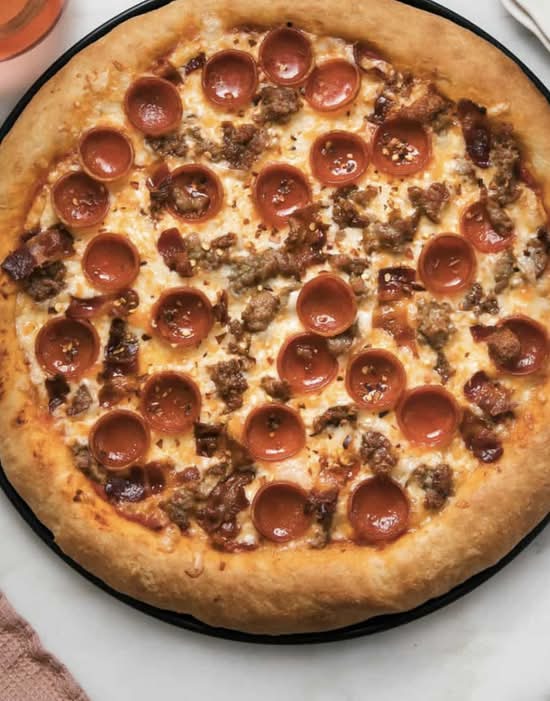 Halal meat lovers pizza