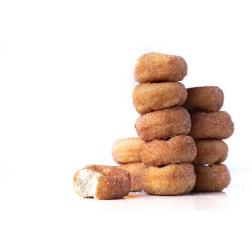 6 mini donuts, cinnamon sugar