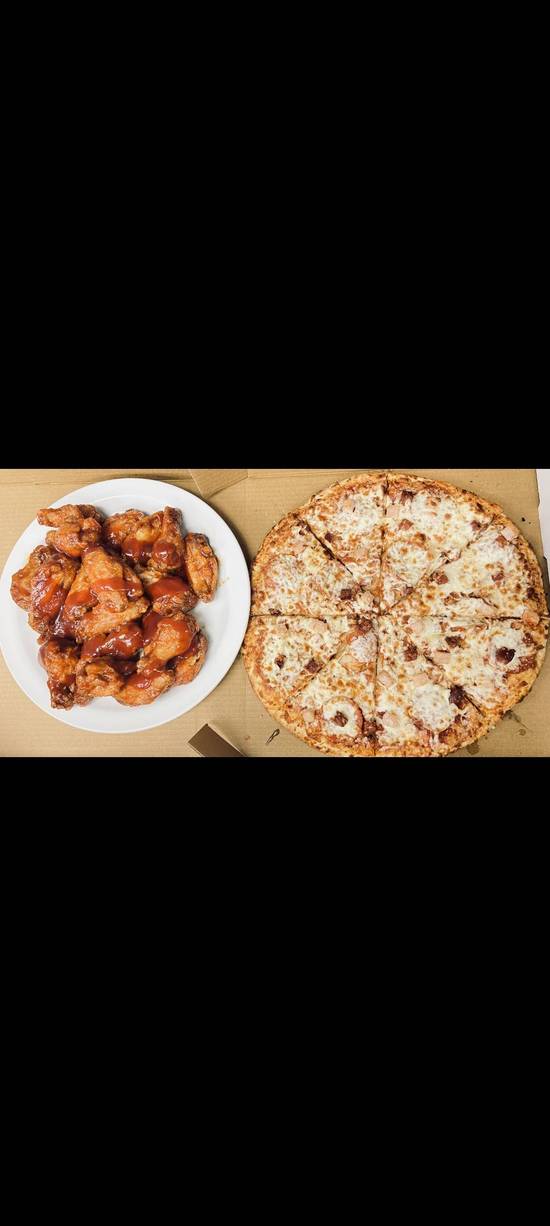 Combo One ( MEDIUM PIZZA AND 25 WINGS)
