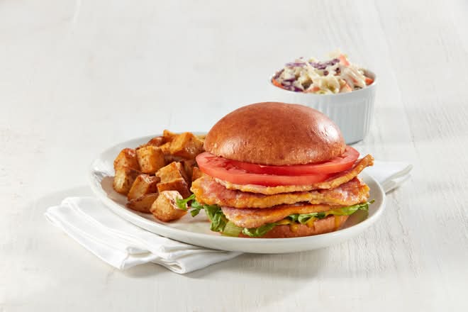 Peameal Style Bacon on a Bun
