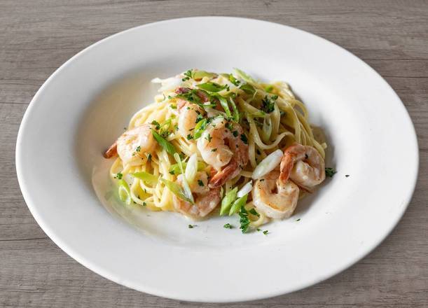 Roasted Garlic Shrimp Linguine