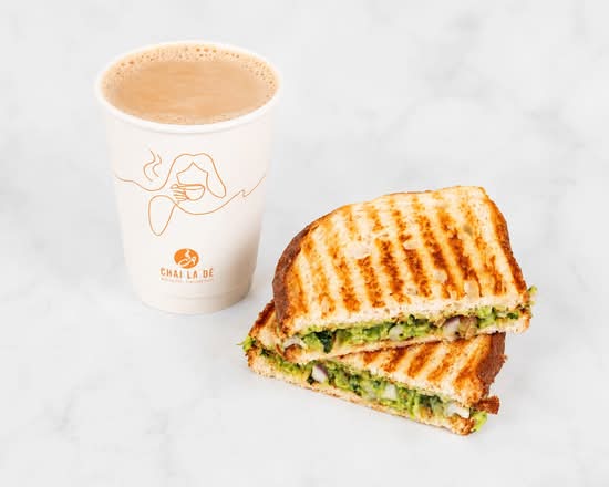 Masala Tea (M) and Avocado toast Combo