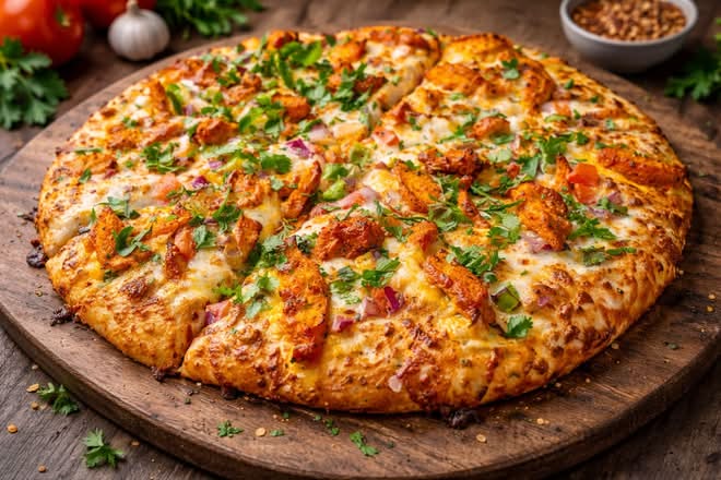 Achari Chicken Pizza