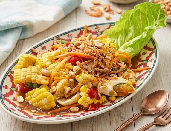 Tum Corn with Salted Egg Salad