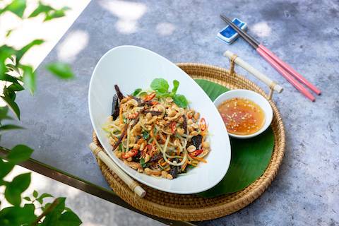 B4. Green Papaya Salad with Beef Jerky ( Đu Đủ Bò Khô)