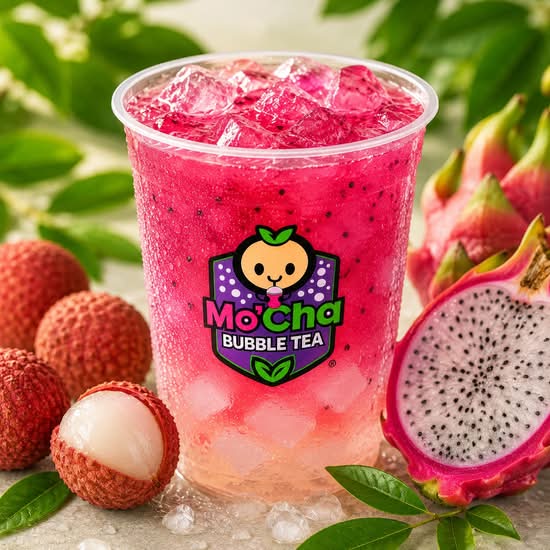 Lychee Dragon Fruit Lemonade w. Lychee Jelly