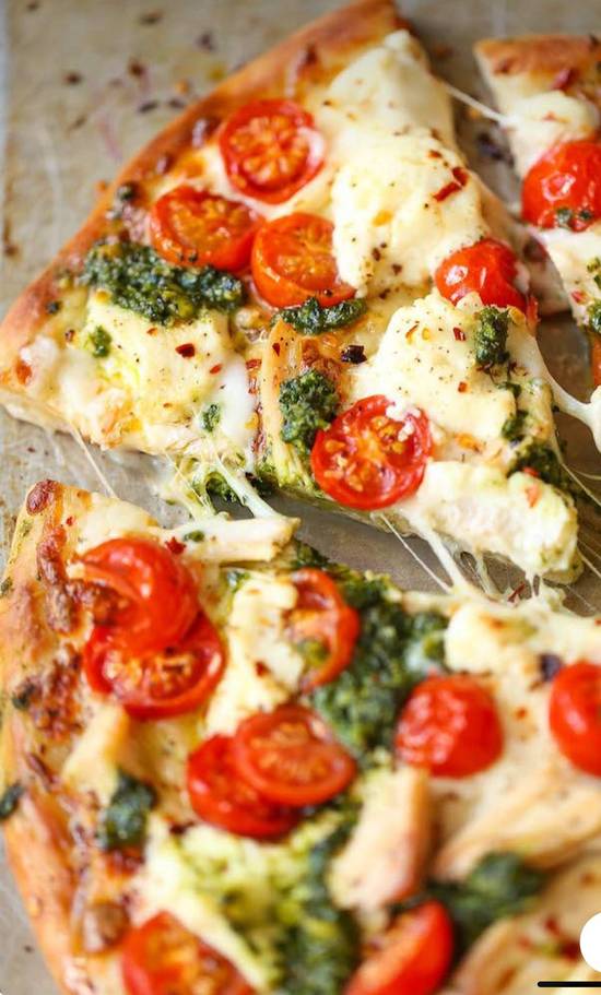 Pesto Chicken Flatbread