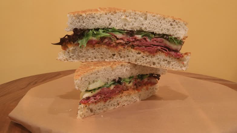 The Den Smoked Beef Sandwich
