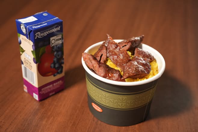 Kebab with Fries in Cup with Juice