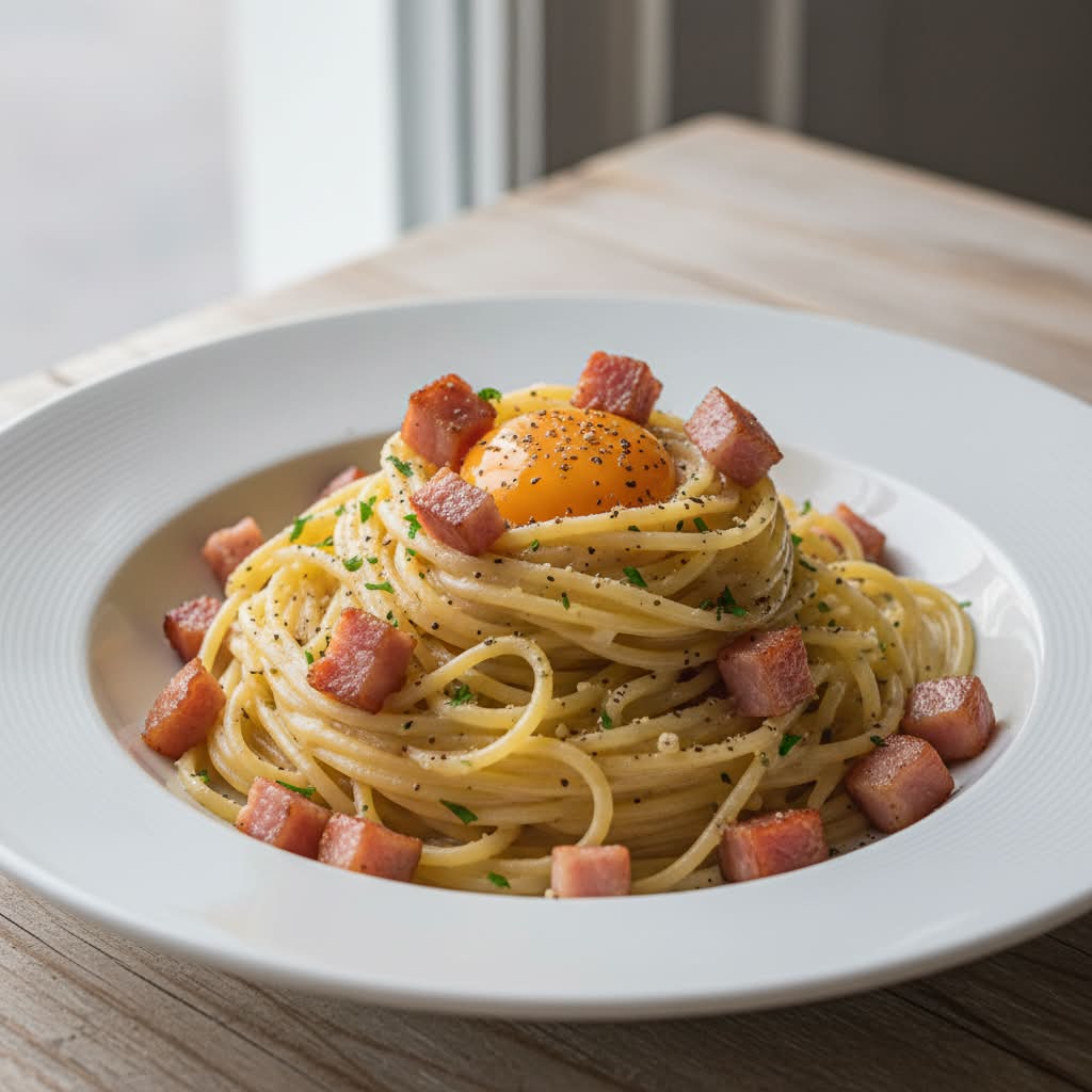 Spaghetti or Penne Carbonara Pasta