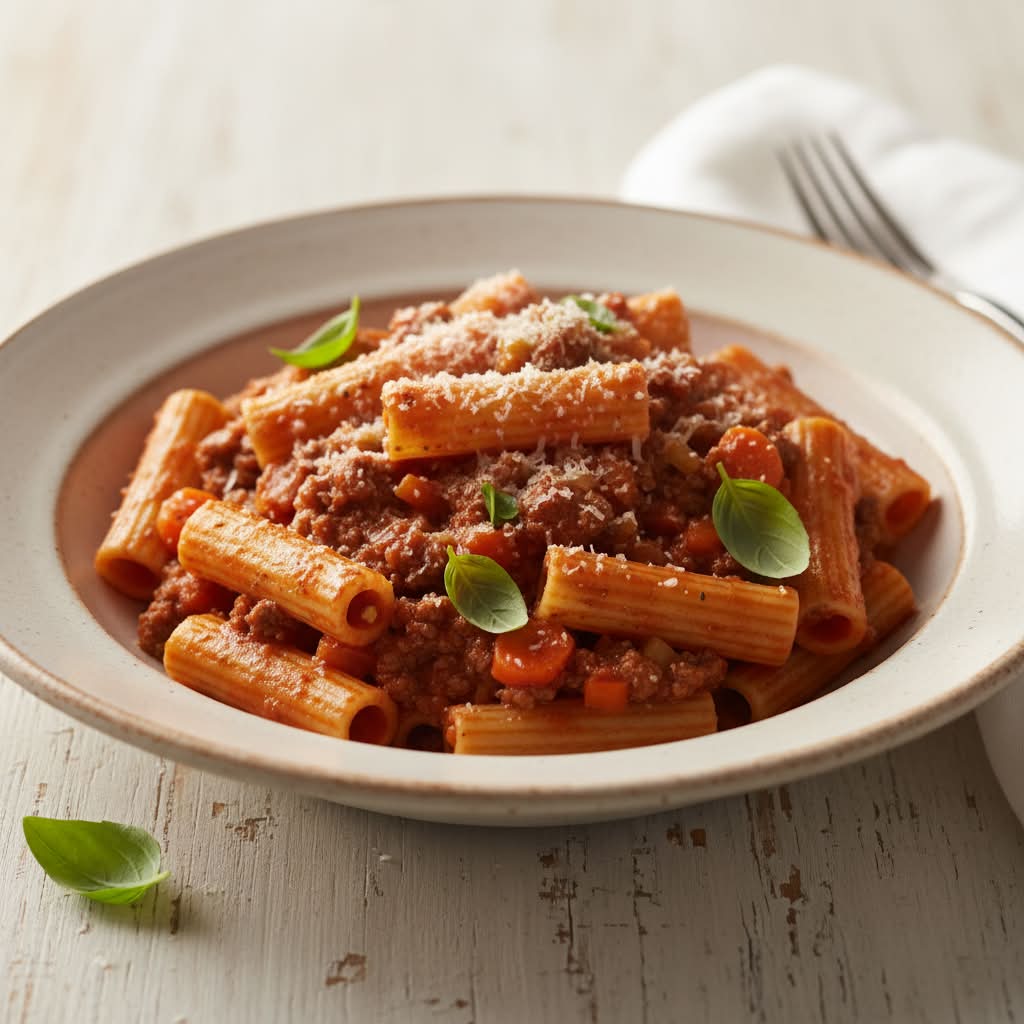 Rigatone Bolognese Pasta