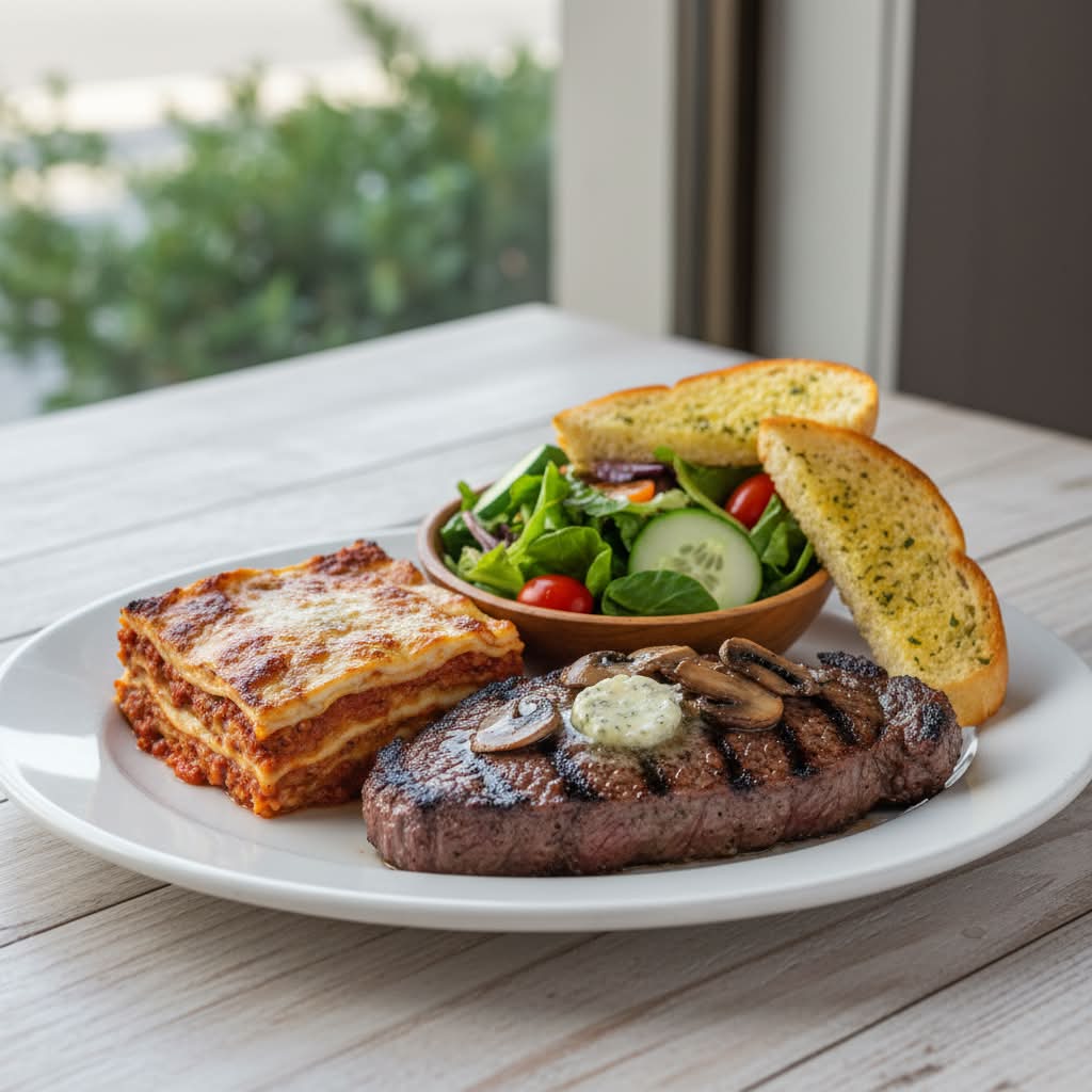 New York Steak and Lasagna (8 oz)