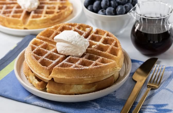 2 Freshly Made Waffle