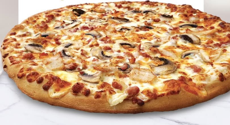 Chicken Bacon Alfredo Pizza