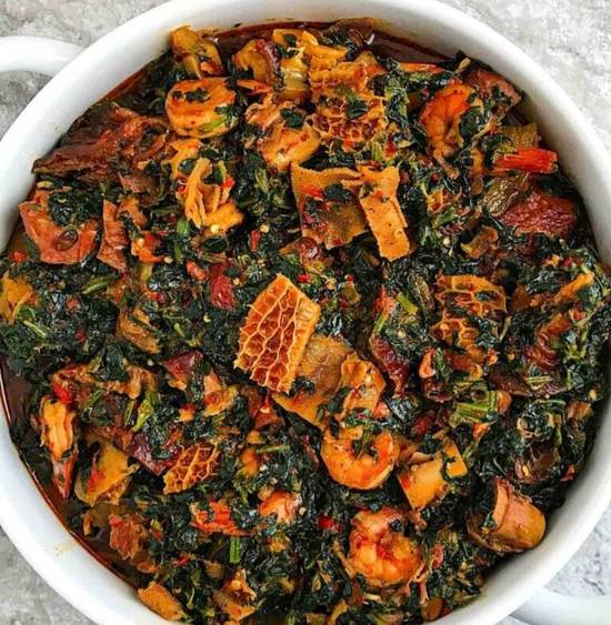 Efo riro  vegetable soup no protein