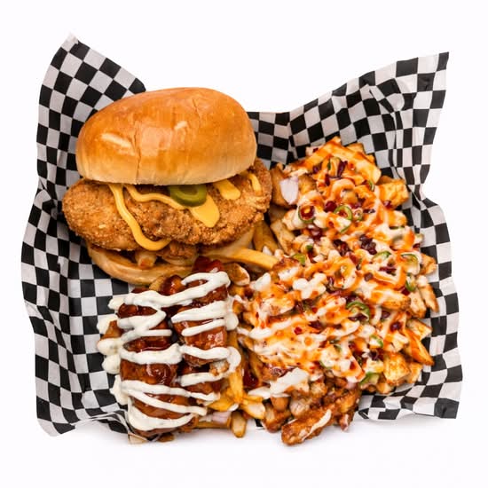 Chicken chicken box#1 (Chicken, Wings,Loaded fries)