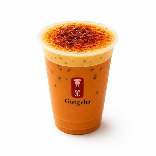 🔥 Crème Brûlée Thai Tea Latte