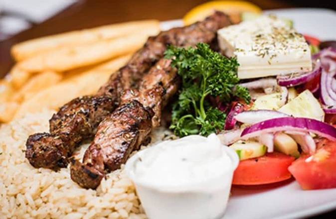 Chicken Souvlaki Stick Platter