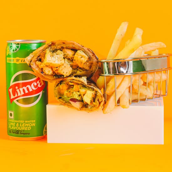 Paneer Tikka Roll Meal