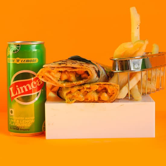 Chana Masala Roll Meal
