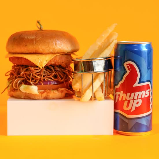 Spicy Chicken Noodle Burger Meal