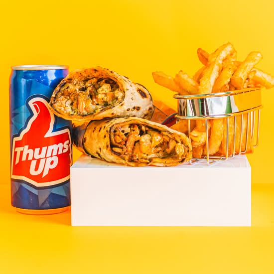 Chicken Tikka Roll Meal