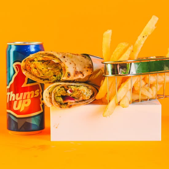 Haryali Kebab Roll Meal
