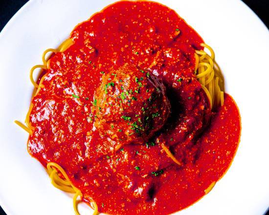 Pasta with a Meatball in Sauce
