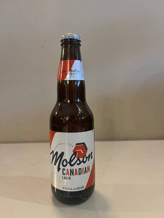 Molson Canadian, 341mL bottle beer (5.0%25 ABV)