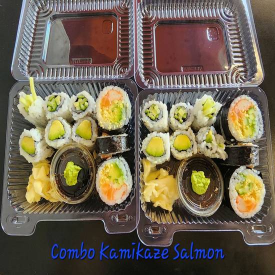 11 Pcs /Kamikaze Salmon+ 6 Hosomaki  (Combo Kamikaze Saumon)