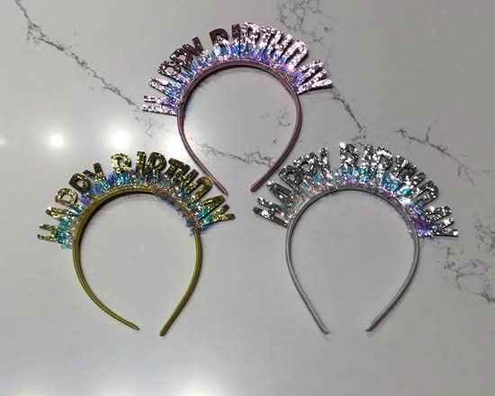 "HAPPY BIRTHDAY" Headband