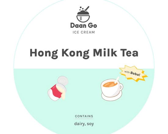 HK Milk Tea with Boba Ice Cream